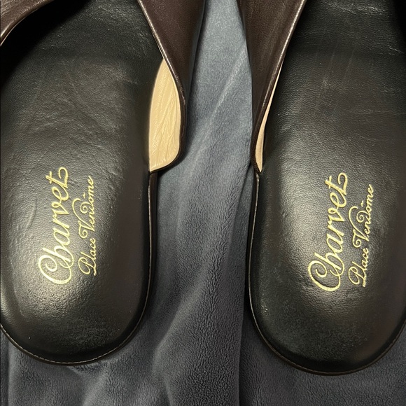 Charvet Dark Brown Leather Slippers - Picture 3 of 4
